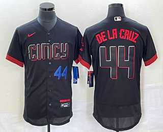 Men's Cincinnati Reds #44 Elly De La Cruz Number Black 2023 City Connect Flex Base Stitched Baseball Jersey1,We sell and wholesale Men's Cincinnati Reds #44 Elly De La Cruz Number Black 2023 City Connect Flex Base Stitched Baseball Jersey1 on line form chian!
